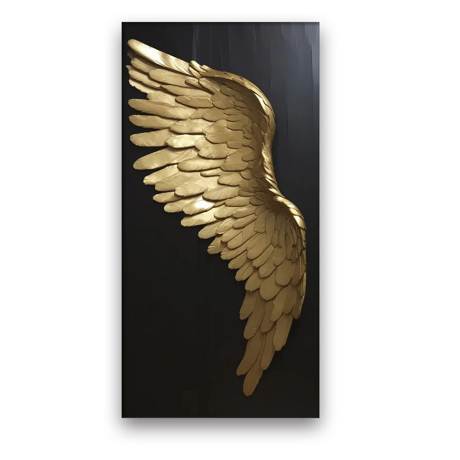 Große Größen Goldene Traum Engel Flügel Wandkunst Fine Art Leinwanddrucke Bilder Für Moderne Apartment Wohnzimmer Leicht Luxus Boutique Mode Haus Kunst Dekoration | Brehn