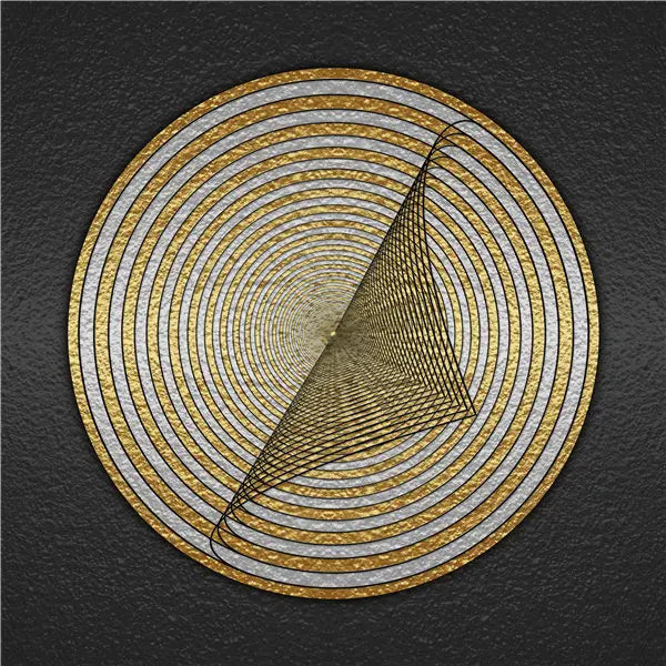 Schwarze Goldene Sphärische Abstrakte Geometrische Wandkunst Feine Kunst Leinwanddrucke Moderne Ästhetik Quadrat Format Bilder Für Wohnzimmer Home Office Dekor