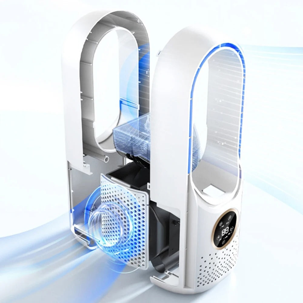 Blade-loser tragbarer Luftkühler | Ultra-leise, ergonomisches Design & ideal für den Einsatz zu Hause und im Büro | Brehn