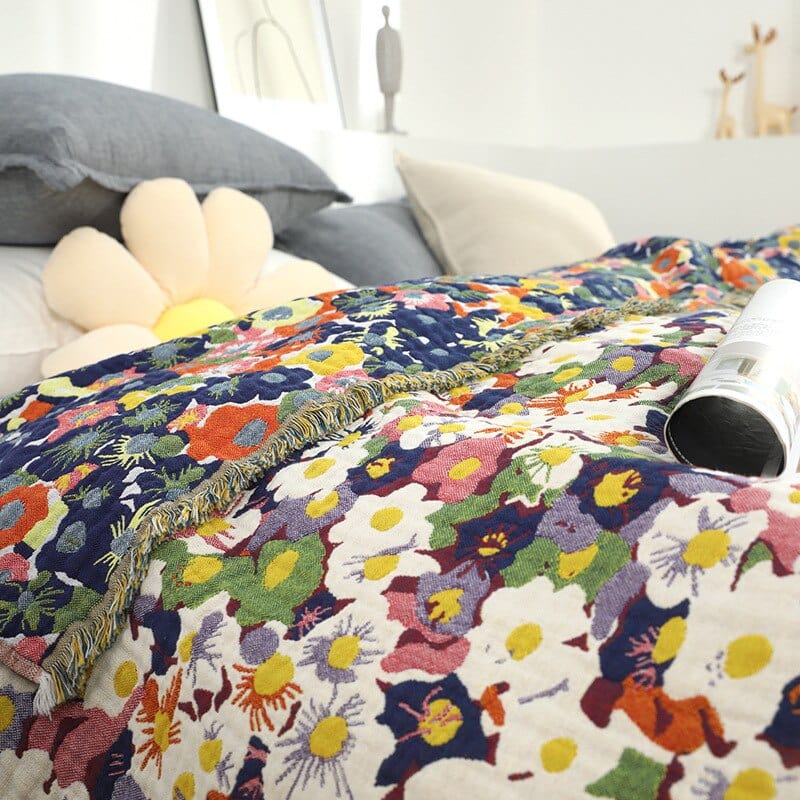 Bloom Pastoral Flower Wurfdecke | Brehn