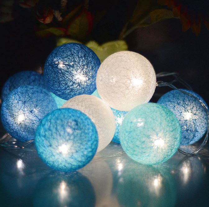 Fröhliche Baumwolle Licht Ball Girlande - LumiBall | Brehn