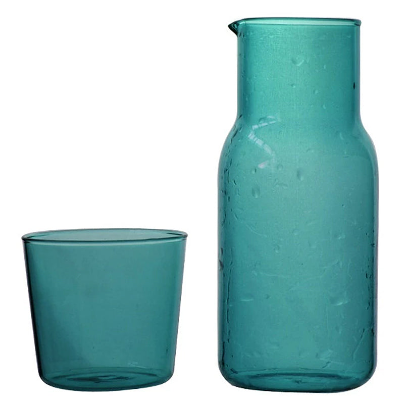 Glas Karaffe & Becher Set – 500ml Borosilikat Wasser Set | Brehn