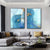 Blaue Aqua Azur Marmor Druck Wandkunst Feine Kunst Leinwanddrucke Abstrakte Bilder für modernes Wohnzimmer Hotelzimmer Heimbüro Dekor | Brehn