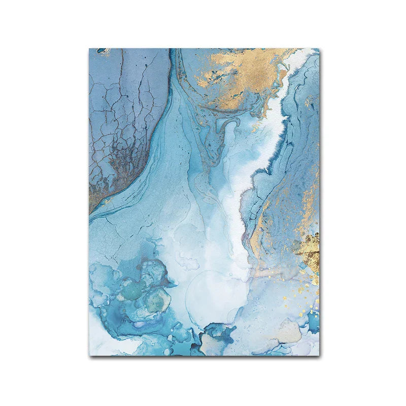 Blaue Goldene Marmor Druck Abstrakte Wand Kunst Feine Kunst Leinwand Drucke Bilder Für Wohnzimmer Esszimmer Hotelzimmer Schlafzimmer Kunst Dekor