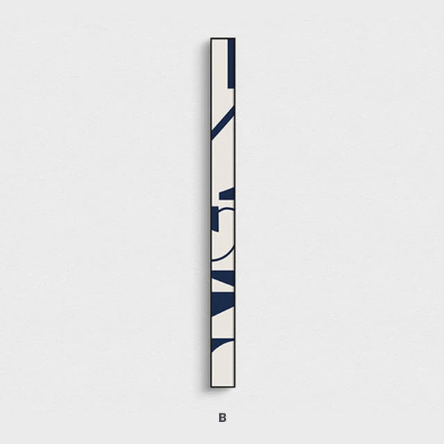 Kreative abstrakte blaue weiße schlanke Format Wandkunst Fine Art Leinwanddrucke hohe schmale breite Formatbilder für Wohnzimmer Foyer Treppenhaus Wanddekoration | Brehn