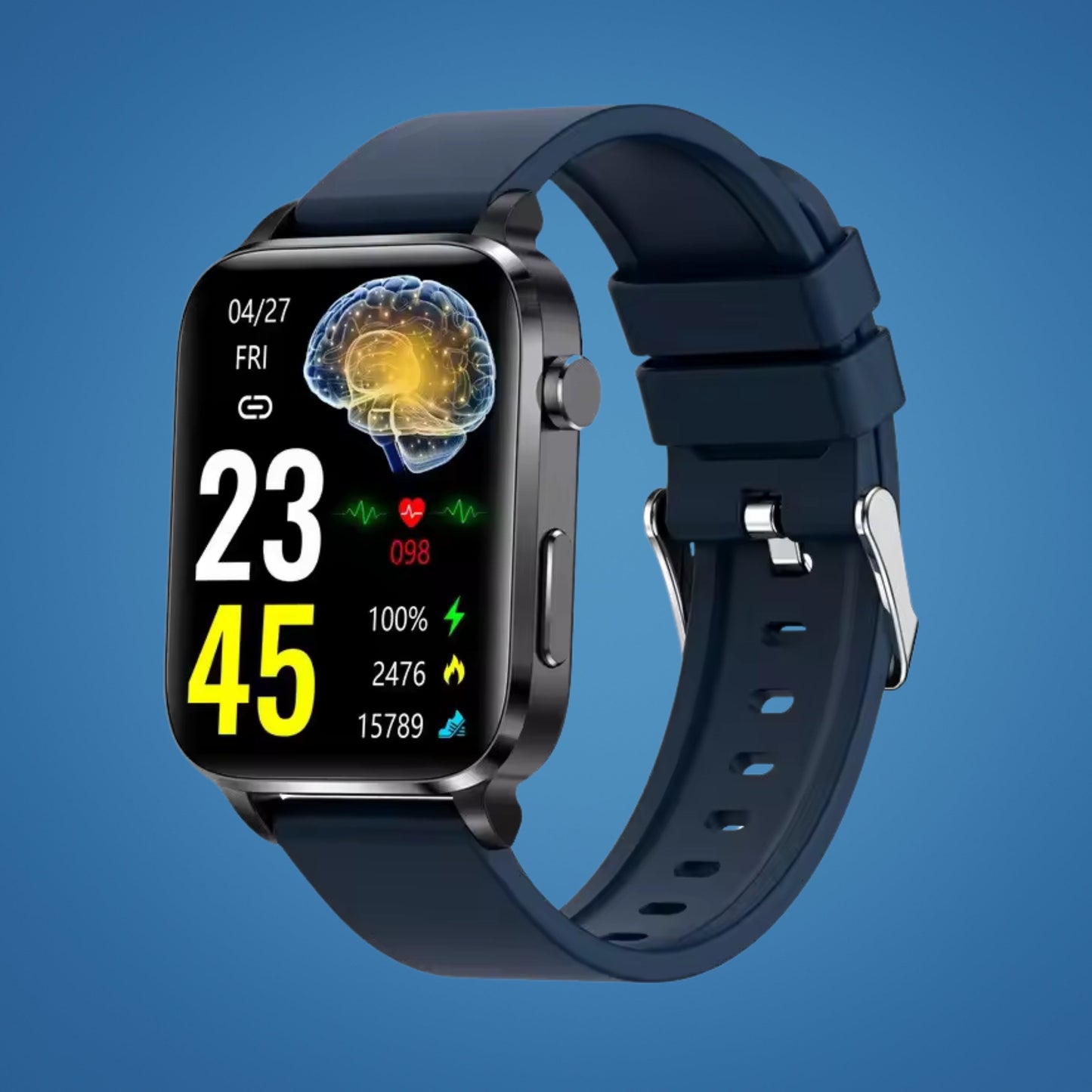 GlucoWell | Nicht-invasive Diabetes-Smartwatch – Blutzucker-Monitor – HD-Display – schmerzfreies Glukose-Tracking für Erwachsene Brehn