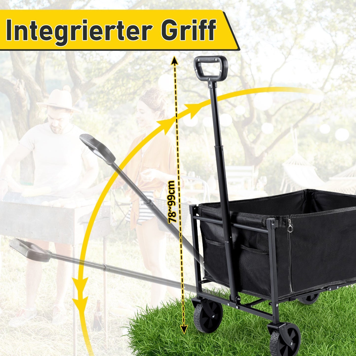 Faltbar Bollerwagen Transportwagen 60L | Brehn
