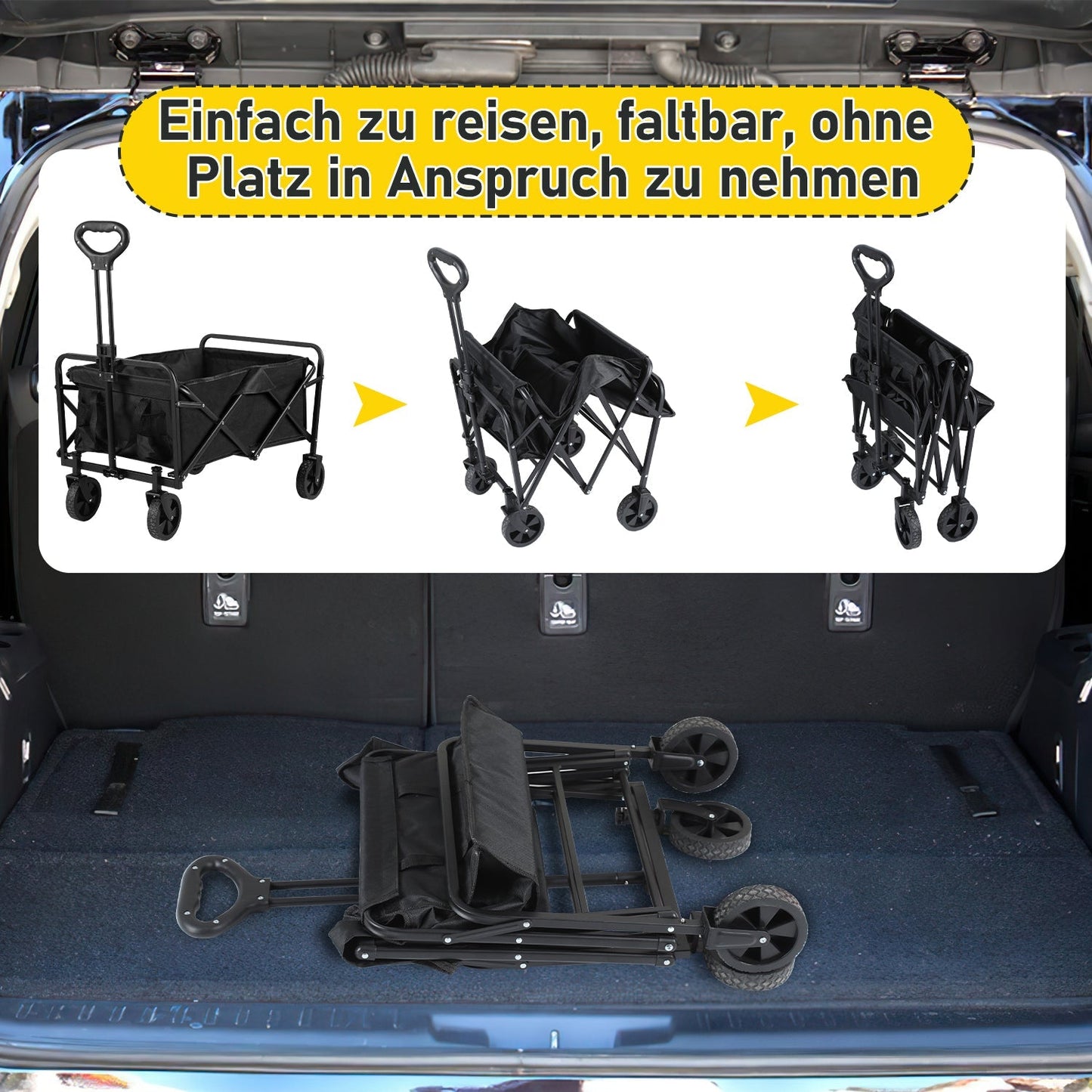 Bollerwagen Transportwagen Faltbar 60L | Brehn