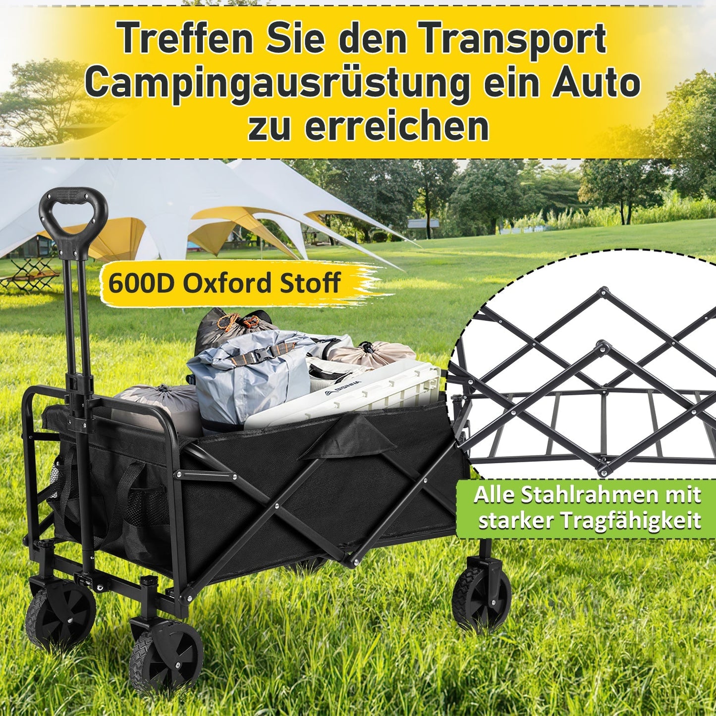 Bollerwagen Transportwagen Faltbar 60L | Brehn