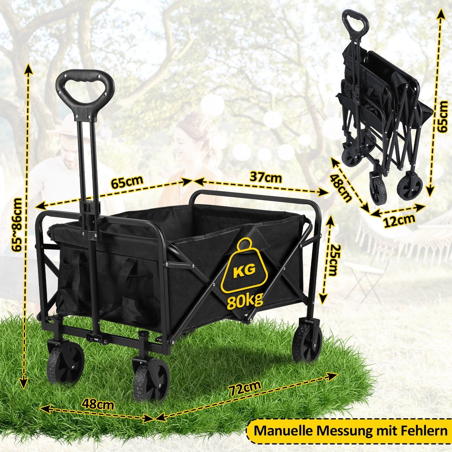 Bollerwagen Transportwagen Faltbar 60L | Brehn