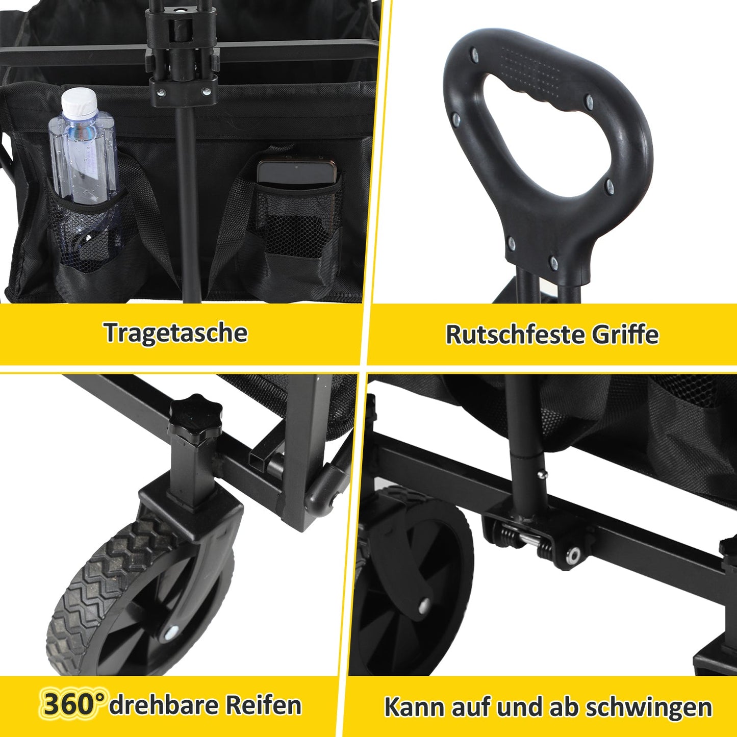 Bollerwagen Transportwagen Faltbar 60L | Brehn
