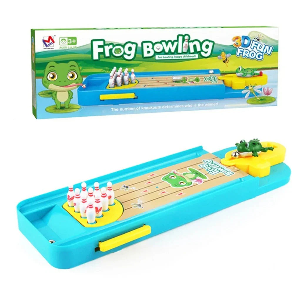 Brehn | Springfrosch Bowlingbahn - Fördert die Motorik - Mini Bowlingbahn