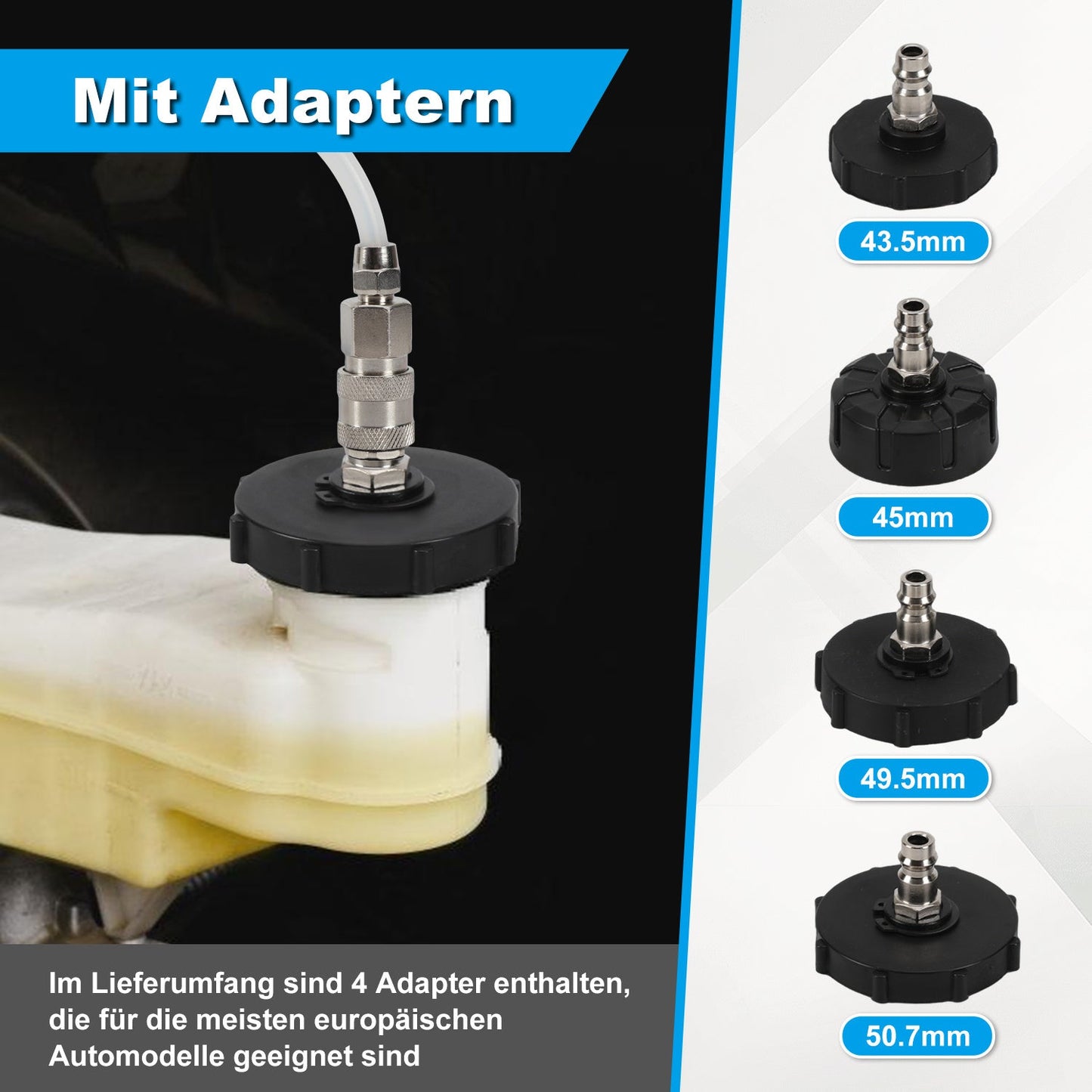 3L Bremsflüssigkeit Bremsenentlüftungsgerät mit 1L Absaugbehälter | Brehn