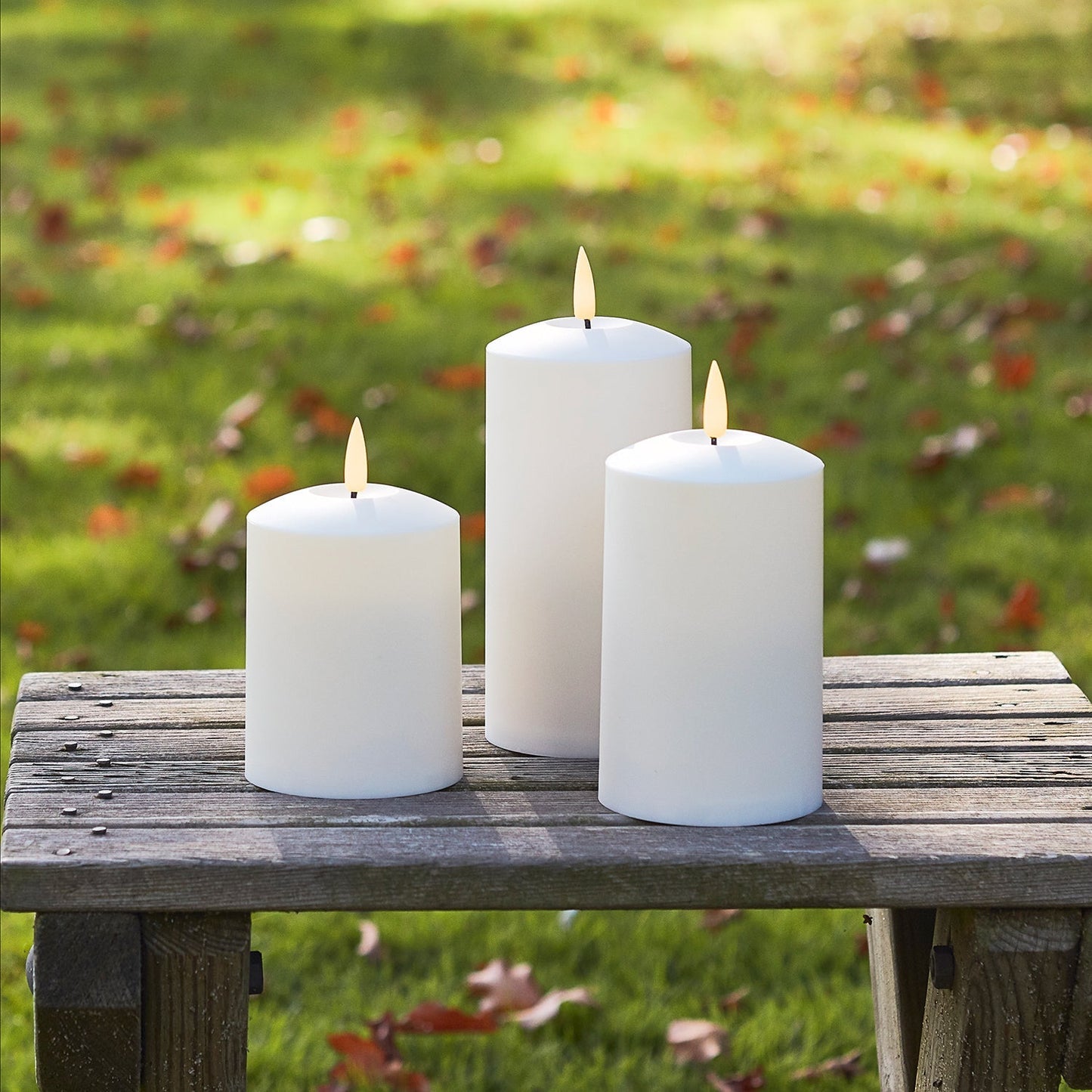Brehn | TruGlow LED Outdoor Kerzen Trio mit Fernbedienung