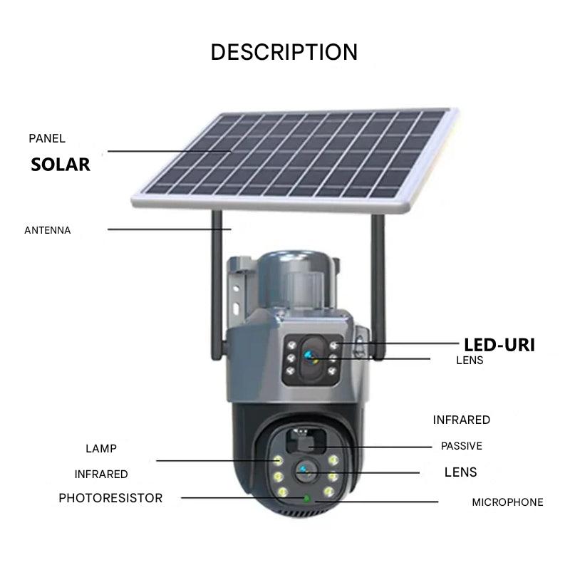 DualGuard Solar 4K – Drahtlose 4K Sicherheitskamera mit Solarpanel und 4G | Brehn