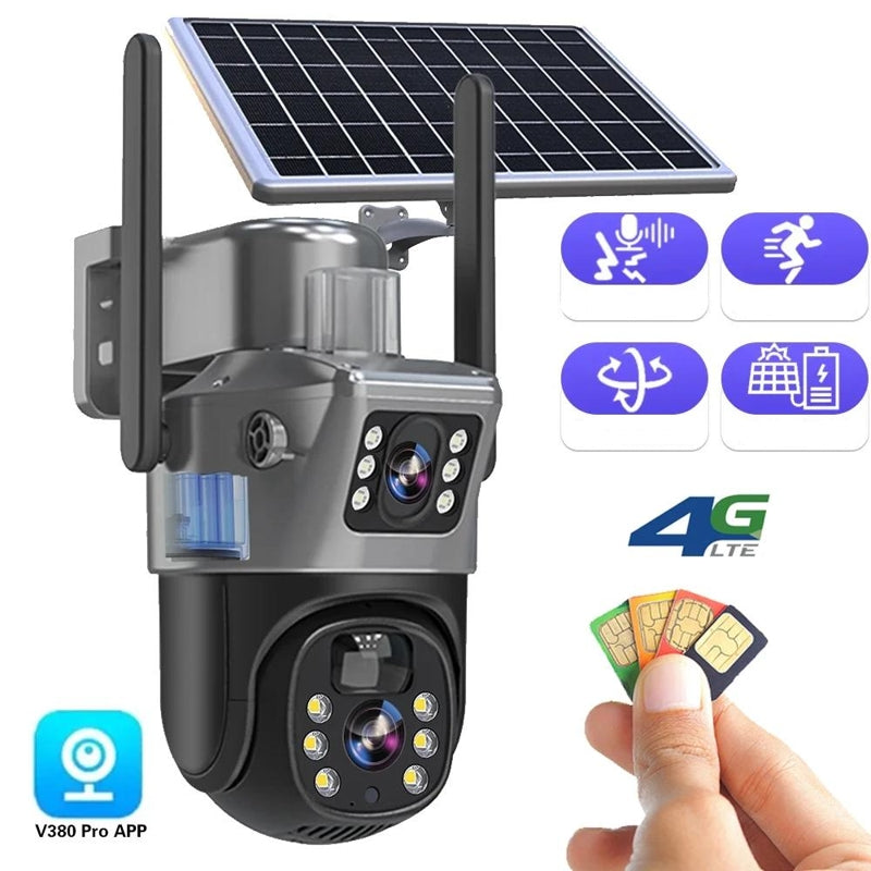 DualGuard Solar 4K – Drahtlose 4K Sicherheitskamera mit Solarpanel und 4G | Brehn