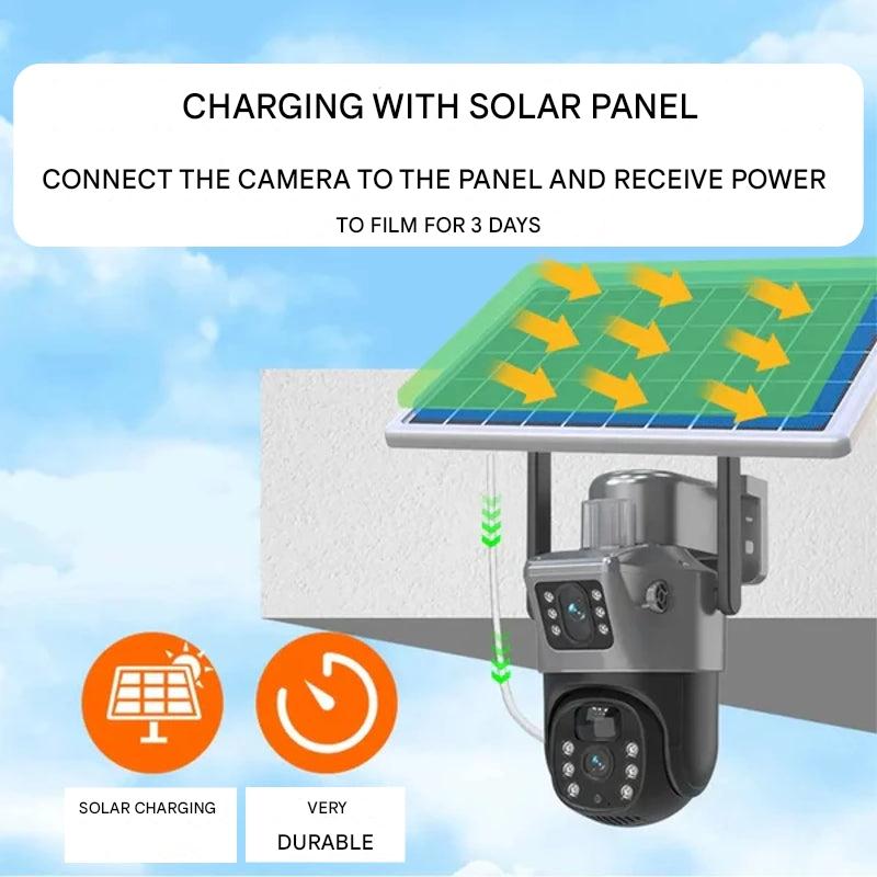 DualGuard Solar 4K – Drahtlose 4K Sicherheitskamera mit Solarpanel und 4G | Brehn