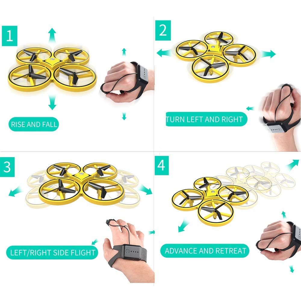 Drohne - handgesteuert -Quadrocopter (Gyro &amp; LED) | Brehn
