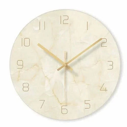 Olive – Elegante Wanduhr mit Marmor-Inspiration