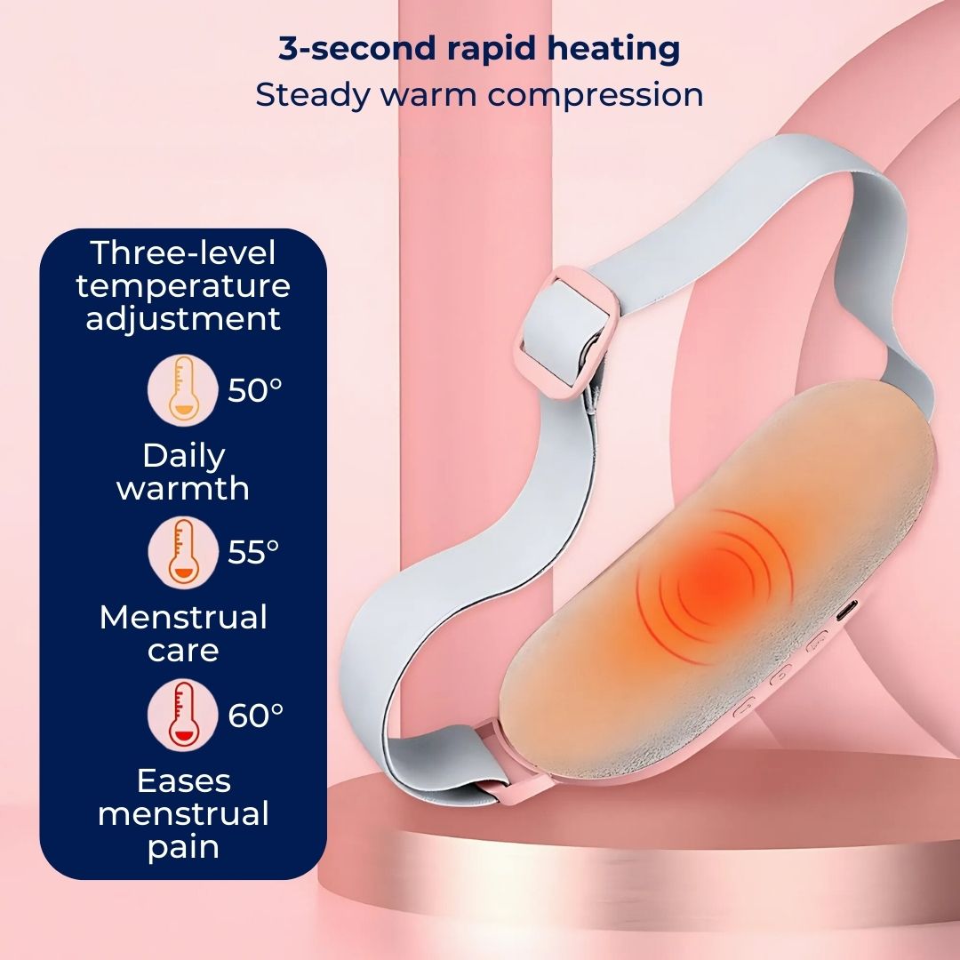 CalmFlow Heizkissen für Menstruationskrämpfe | Linderung von Menstruationskrämpfen - Beruhigende Wärme für Krämpfe - Muskelentspannung - Stressabbau Brehn