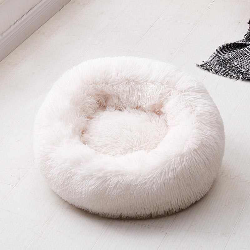 Brehn | Runder Plüsch Beruhigender Donut Hundebett für kleine bis große Hunde