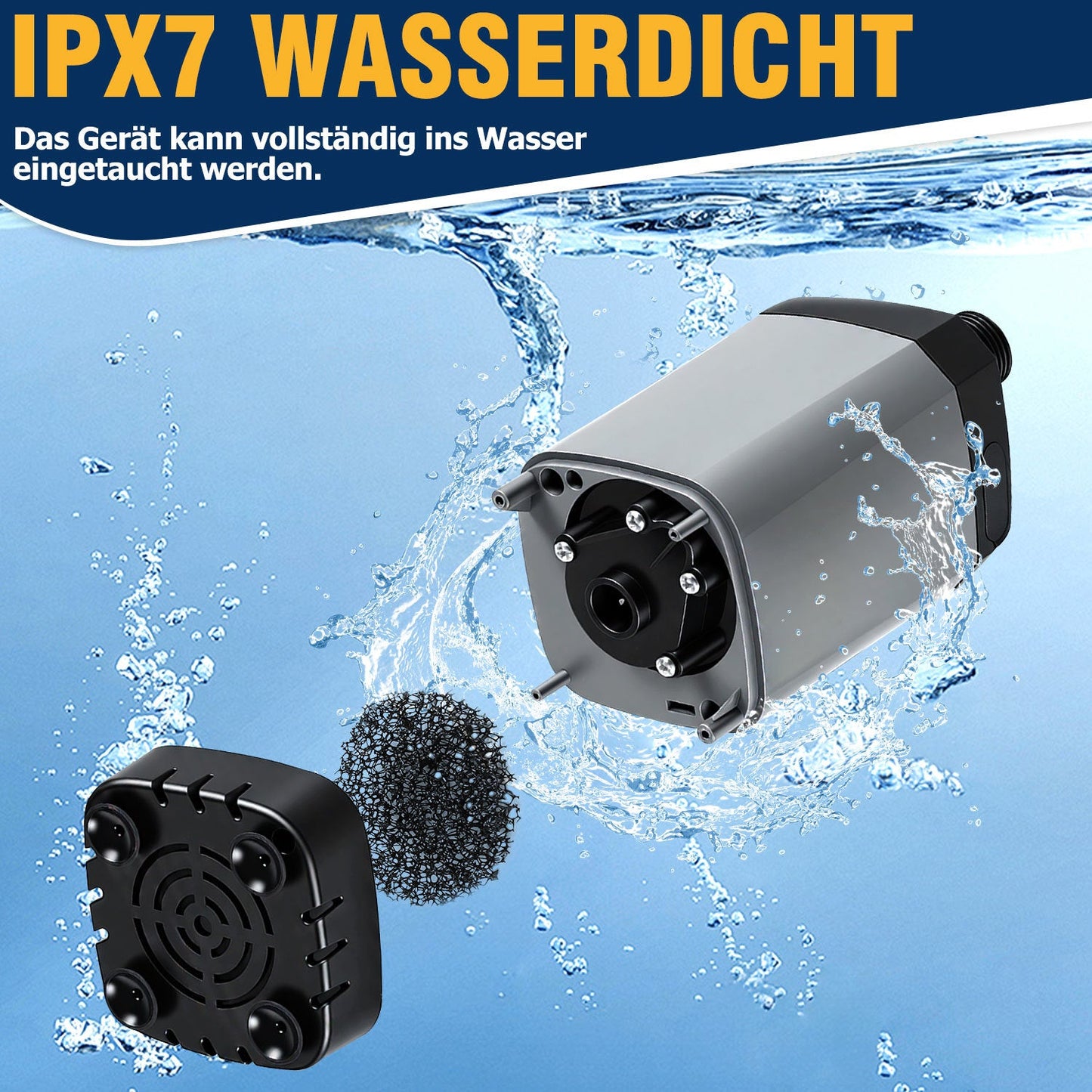 Tragbare Campingdusche Akku Outdoor Dusche mit 20L Falteimer | Brehn