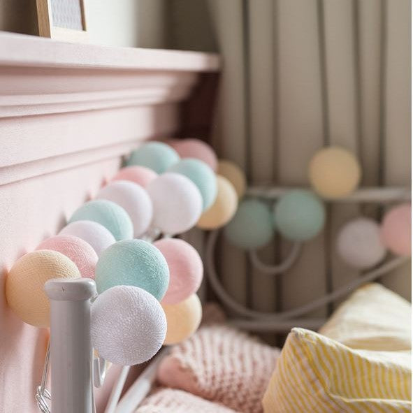 Brehn | Royallure Baumwollballon-Lichterkette – Gemütliche Dekoration für Zuhause & Feiern
