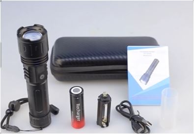 BEAMFORCE X100 – LED-Taschenlampe mit 100.000 Lumen, 5 Leuchtmodi und Powerbank-Funktion