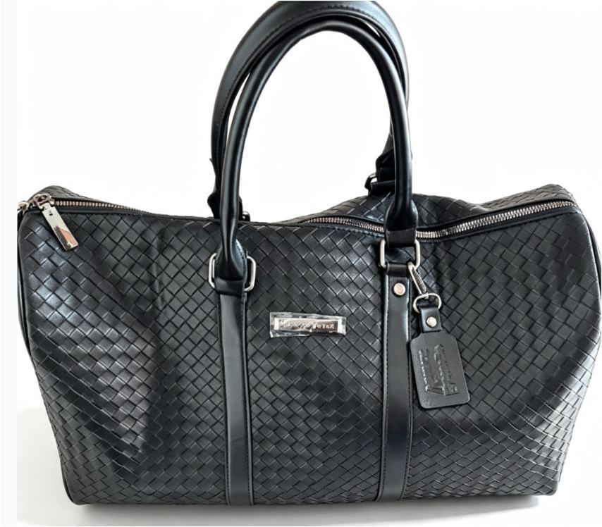 Premium gewebte Leder Wochenend-Duffel-Tasche Brehn