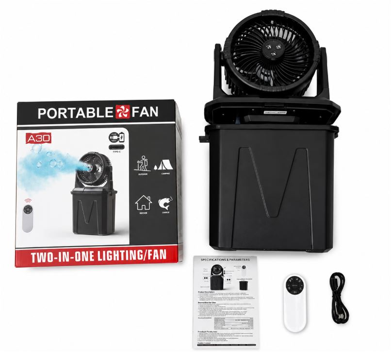 Unisex Luftbefeuchter und Ventilator Kombination Brehn