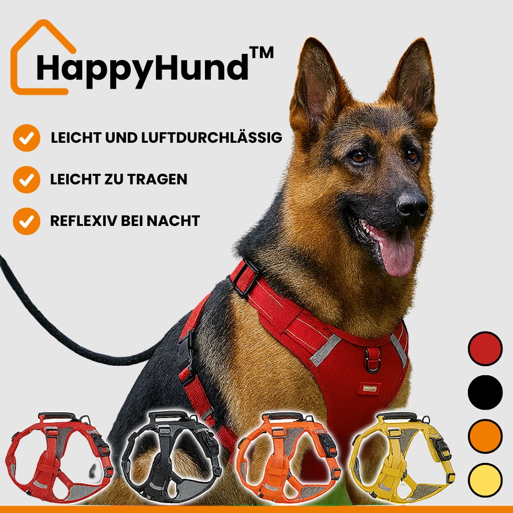 HappyHund Sicherheitsgeschirr reflektierend | Brehn