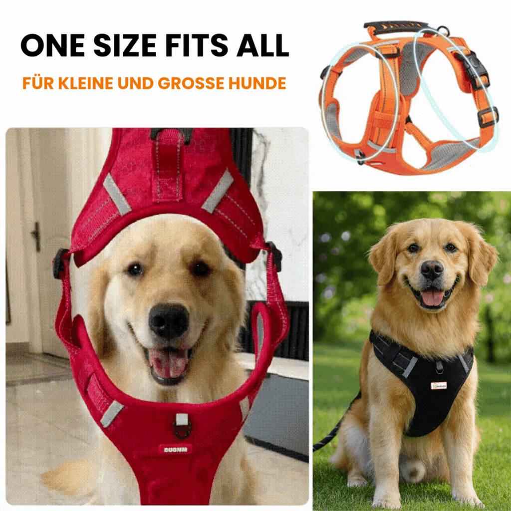 HappyHund Sicherheitsgeschirr reflektierend | Brehn
