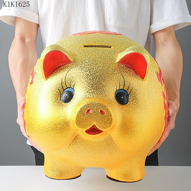 Keramik-Sparschwein mit Glücksschweinmotiv, großes Fassungsvermögen, Aufbewahrungsbox für Kinder, niedliches Schweinchen-Sparschwein aus Glas, Geschenkidee für Kinder