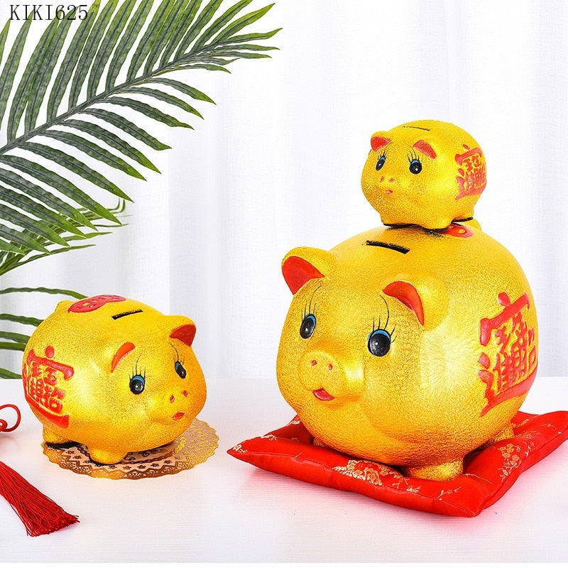 Keramik-Sparschwein mit Glücksschweinmotiv, großes Fassungsvermögen, Aufbewahrungsbox für Kinder, niedliches Schweinchen-Sparschwein aus Glas, Geschenkidee für Kinder