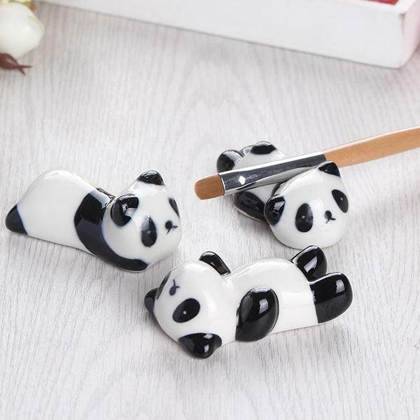 Keramischer Panda Pinsel Essstäbchenhalter | Brehn