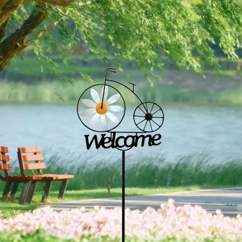 Brehn | Charmantes Fahrrad Willkommen Windmühle