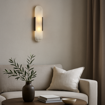 Moderne Marmor Nachttisch Wandleuchte - Elegante Wandarmatur | Brehn