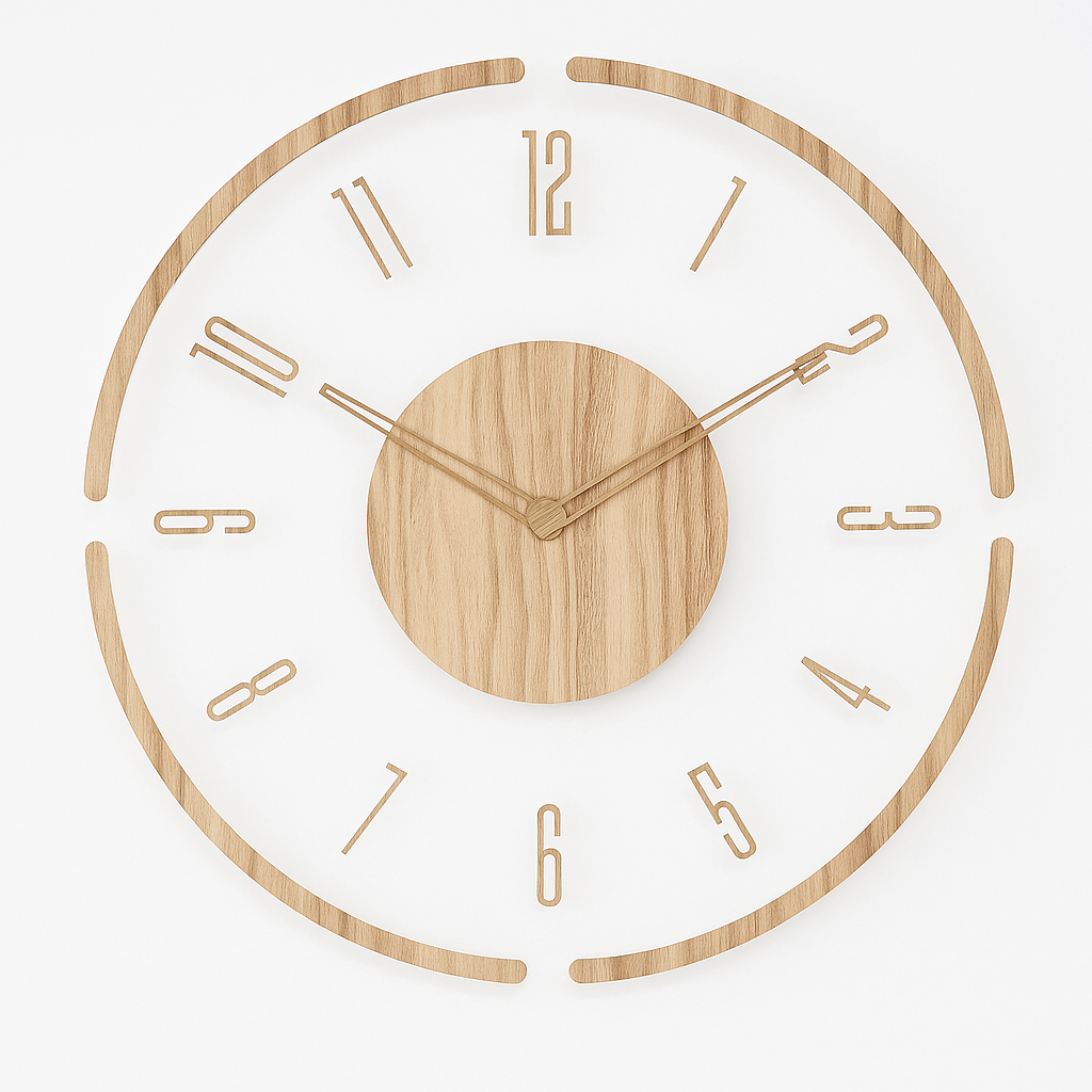 Nordische Holz-Wanduhr – Zeitlose Minimalismus | Brehn