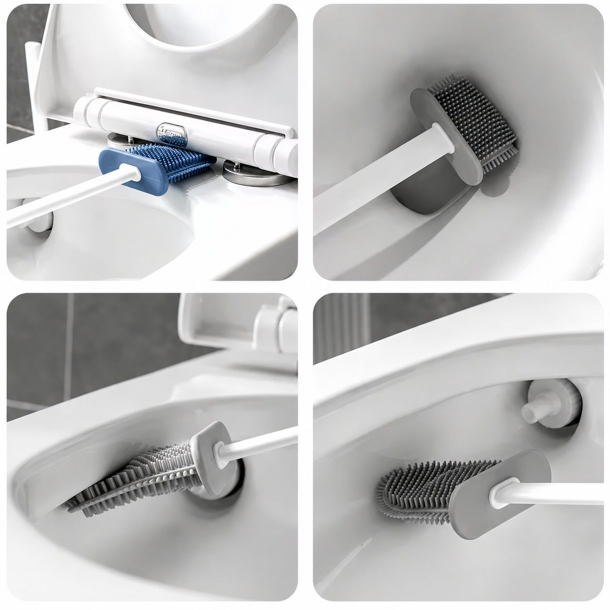 Silikon-Toilettenbürste mit Wandhalterung | Brehn