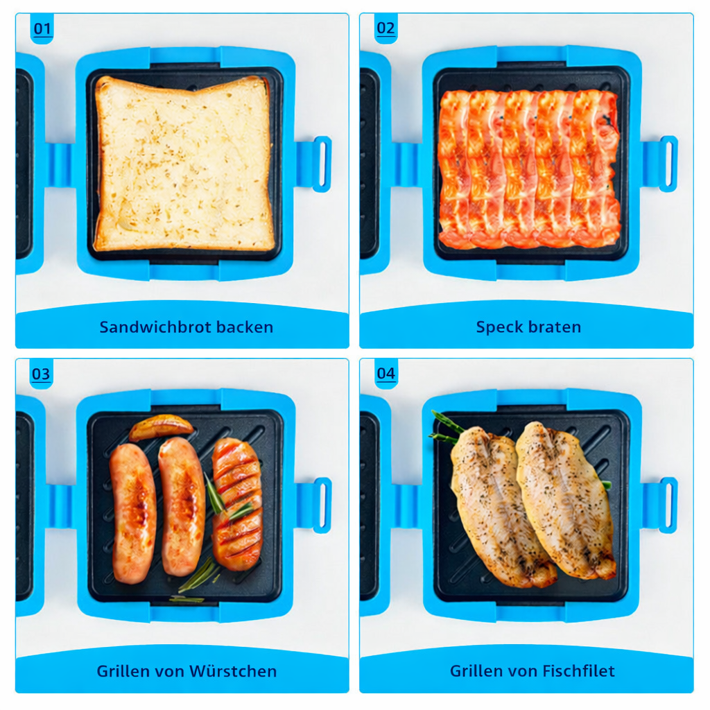 CrunchMate™ Sandwich Maker für Mikrowelle & Ofen | Brehn