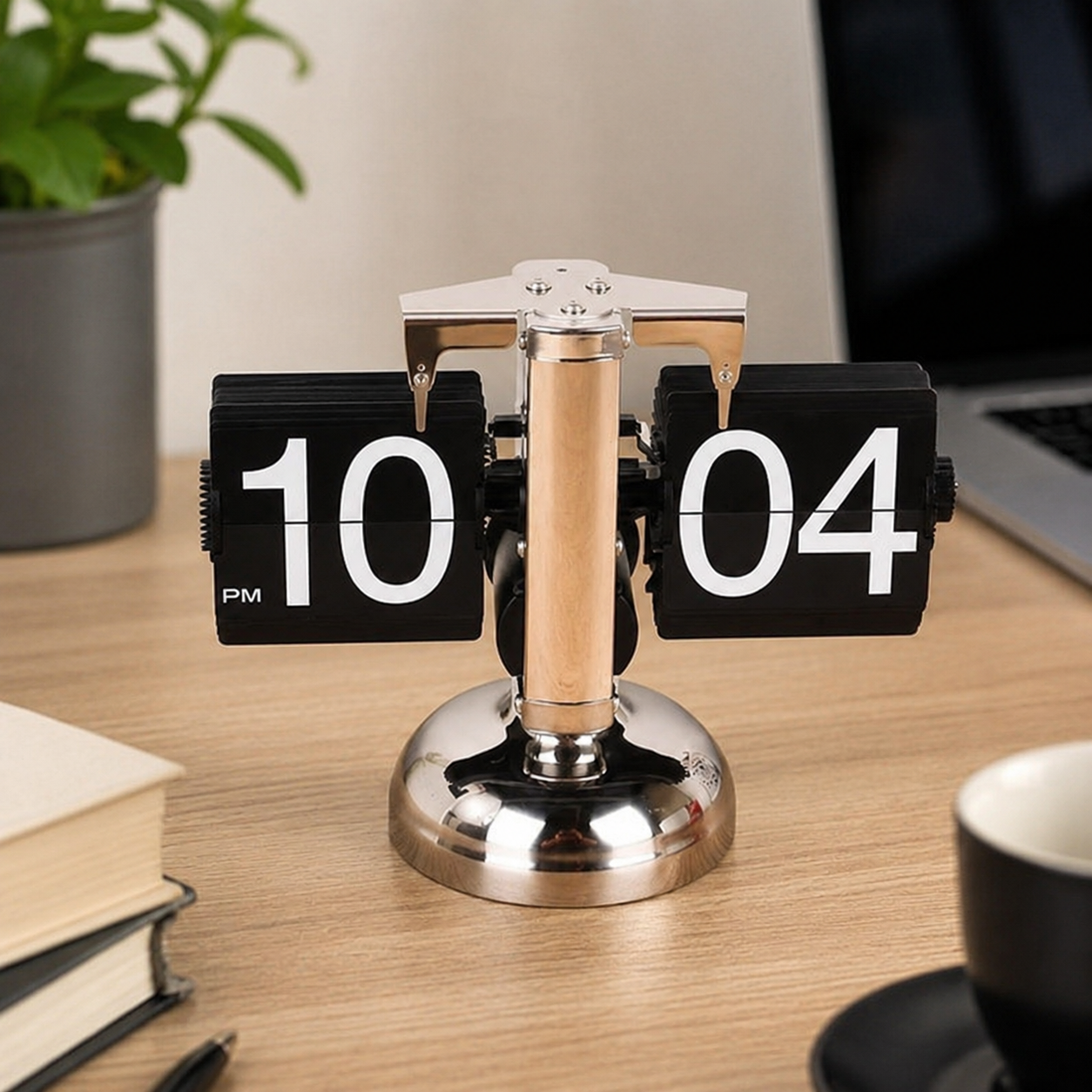 Retro Flip-Uhr mit automatischem Drehelement | Brehn