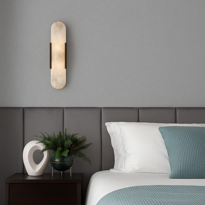Moderne Marmor Nachttisch Wandleuchte - Elegante Wandarmatur | Brehn