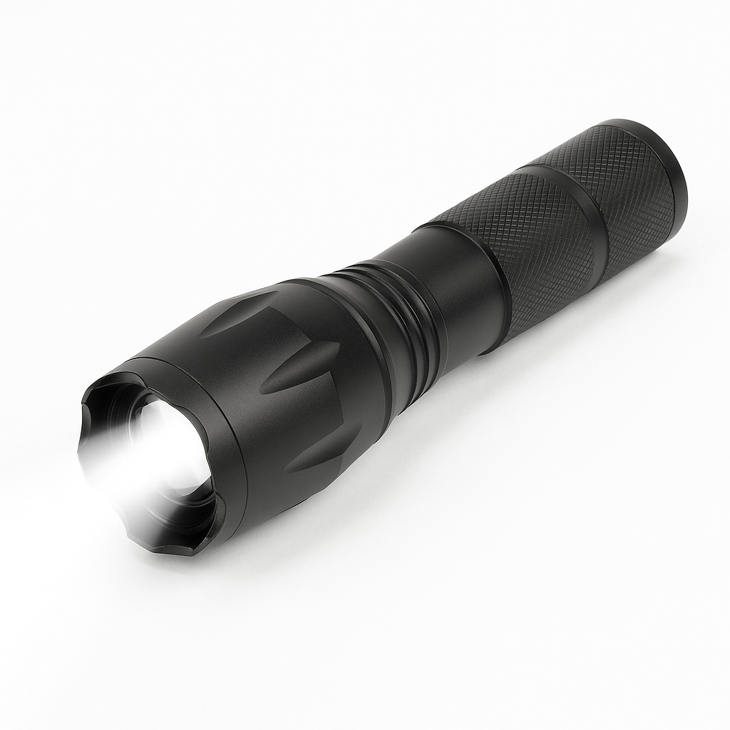 Taclight LED Zoom-Taschenlampe (wasserdicht und stoßfest) m/5 Funktionen | Brehn