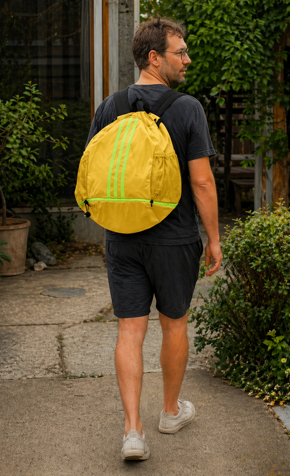Großer Nylon-Rucksack mit Kordelzug