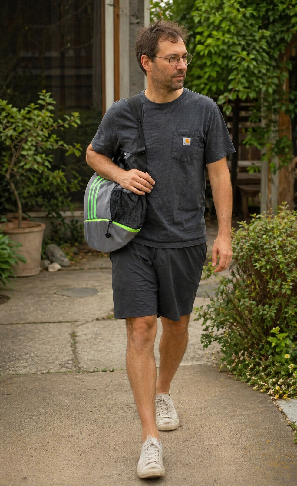 Großer Nylon-Rucksack mit Kordelzug