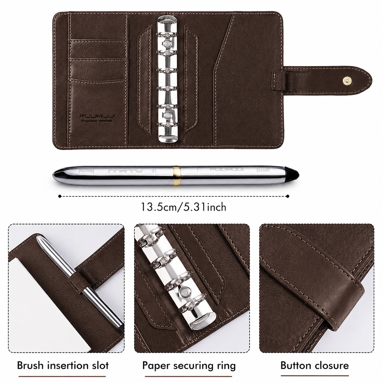 Fuumuui Aquarell-Reiseskizzenbuch-Set groß | Brehn