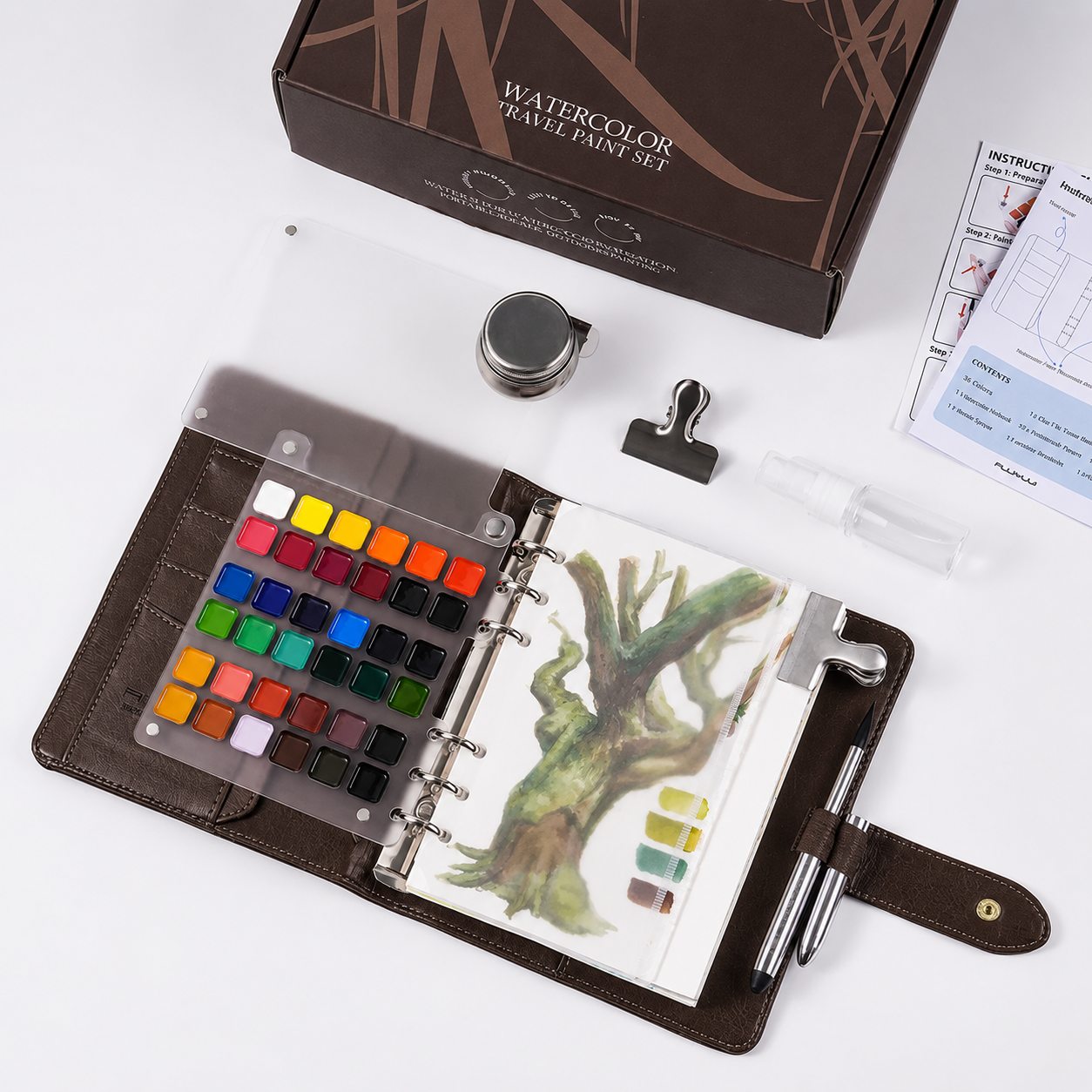 Fuumuui Aquarell-Reiseskizzenbuch-Set groß | Brehn