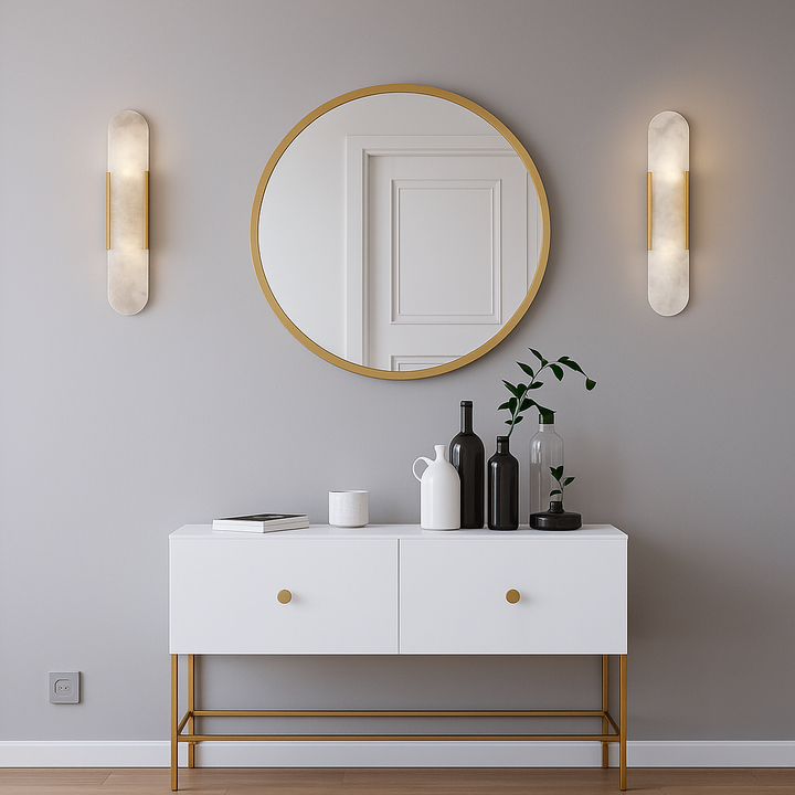 Moderne Marmor Nachttisch Wandleuchte - Elegante Wandarmatur | Brehn