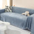 Chenille Decke Fischgrät Quasten Sofaüberwurf