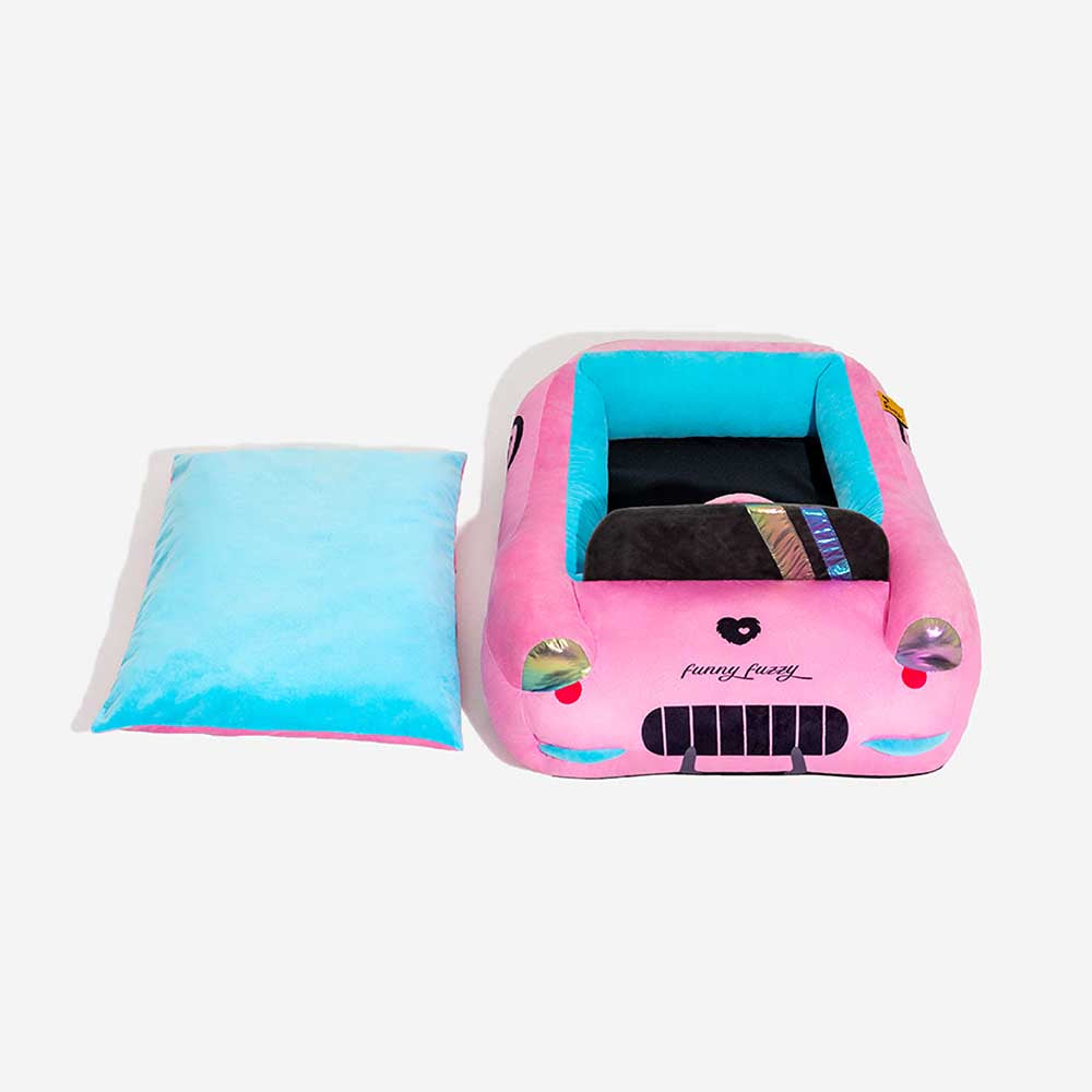 Brehn | FurElegance Klassisches Umwandelbares Rennauto-Bett | Luxuriöses Bolster-Hundebett für stilvollen Komfort und Unterstützung